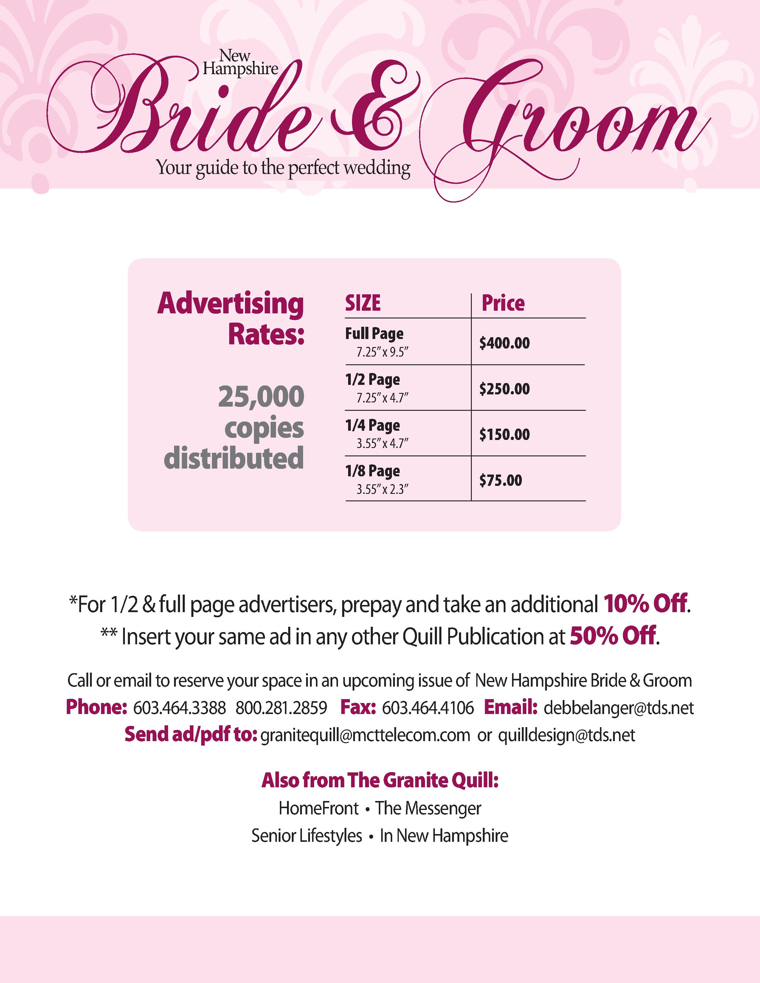 Download Bridal Guide Rate Sheet
